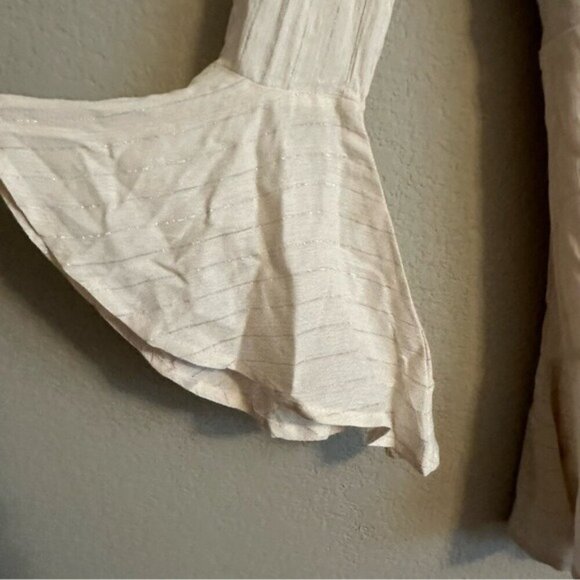 Fashion Nova Ring A Bell Stripe Romper - Ivory Size XS - Picture 6 of 16